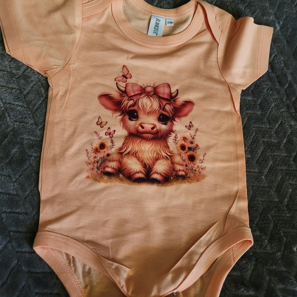 Highland Cow Infant Onesies